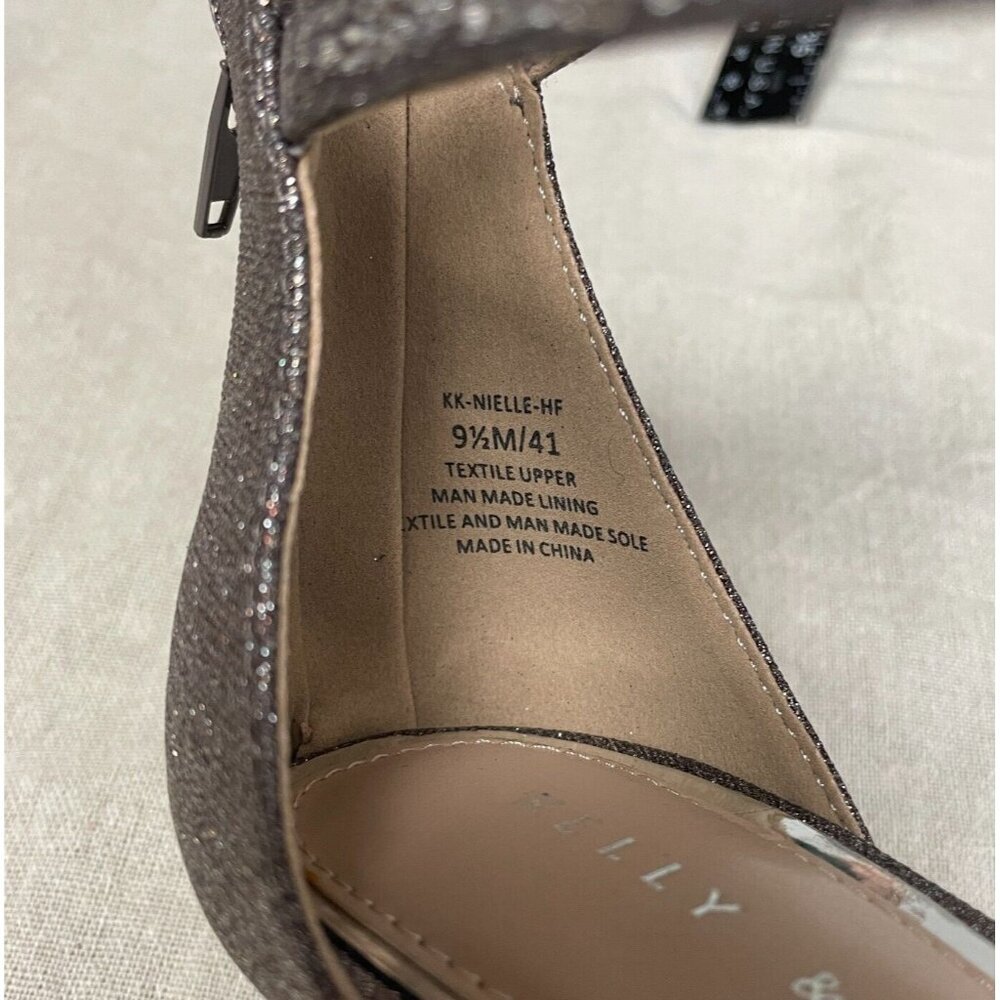 Kelly & Katie Nielle Strappy Glitter Sandal Heel Sz 9.5M (41) Evening Party 4" - Picture 2 of 12